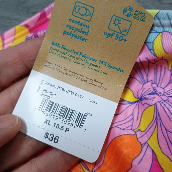 Thereabouts Childrens Kids Swimsuit Floral Size XL - Picture 3 of 4